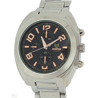 Aviator Sports Chrono Effect Black Dial