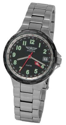 Aviator Worldtime Ladies Bracelet Strap Dress AVW11566L02