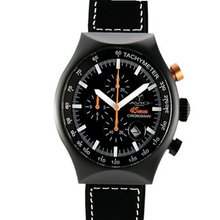 45 MM BLACK PVD Aluminum Case Chronograph Tachymeter Date