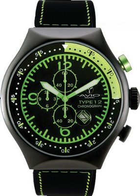 50 MM TP YELLOW Black PVD Aluminum Case Black and Yellow Dial Chronograph Tachymeter Date