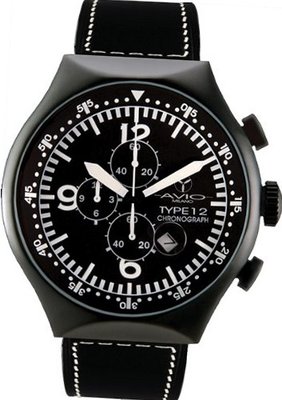 50 MM TYPE B Black PVD Aluminum Case Chronograph Tachymeter Date