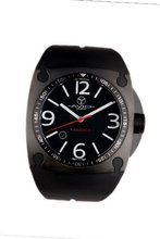 Avio Milano Quartz with Black Dial Analogue Display and Black Rubber Strap MK BK 1001