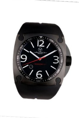 Avio Milano Quartz with Black Dial Analogue Display and Black Rubber Strap MK BK 1001