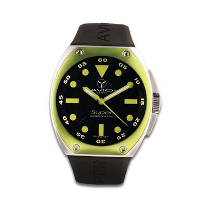 Avio Milano Quartz with Black Dial Analogue Display and Black Rubber Strap SA AC 1003