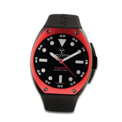 Avio Milano Quartz with Black Dial Analogue Display and Black Rubber Strap SA BK 1001