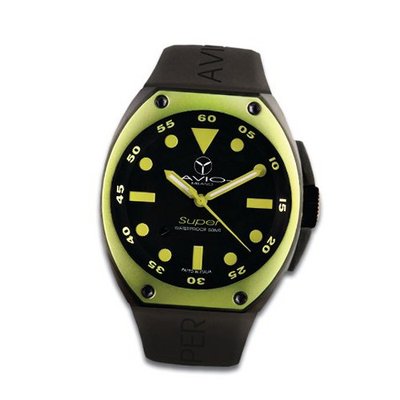 Avio Milano Quartz with Black Dial Analogue Display and Black Rubber Strap SA BK 1003
