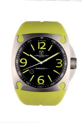 Avio Milano Quartz with Black Dial Analogue Display and Green Rubber Strap MK AC 1003