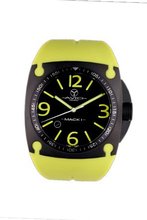 Avio Milano Quartz with Black Dial Analogue Display and Green Rubber Strap MK BK 1003