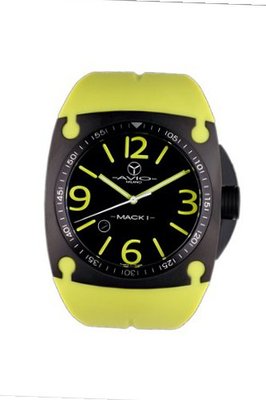 Avio Milano Quartz with Black Dial Analogue Display and Green Rubber Strap MK BK 1003