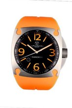 Avio Milano Quartz with Black Dial Analogue Display and Orange Rubber Strap MK AC 1002