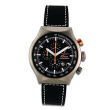 Avio Milano Quartz with Black Dial Chronograph Display and Black Leather Strap 45 MM GREEN