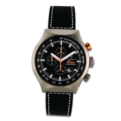 Avio Milano Quartz with Black Dial Chronograph Display and Black Leather Strap 45 MM GREEN