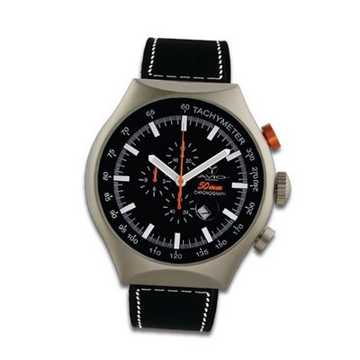 Avio Milano Quartz with Black Dial Chronograph Display and Black Leather Strap 50 MM GREEN