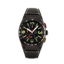 Avio Milano Quartz with Black Dial Chronograph Display and Black Leather Strap AVI-40-CR-N-G