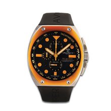 Avio Milano Quartz with Black Dial Chronograph Display and Black Rubber Strap SA AC 2002