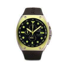 Avio Milano Quartz with Black Dial Chronograph Display and Black Rubber Strap SA AC 2003