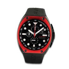 Avio Milano Quartz with Black Dial Chronograph Display and Black Rubber Strap SA BK 2001