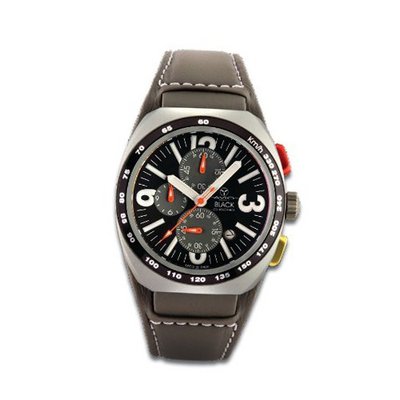 Avio Milano Quartz with Black Dial Chronograph Display and Green Leather Strap AVI-40-CR-V-N
