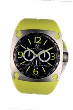 Avio Milano Quartz with Black Dial Chronograph Display and Green Rubber Strap MK AC 2003