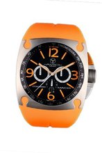 Avio Milano Quartz with Black Dial Chronograph Display and Orange Rubber Strap MK AC 2002