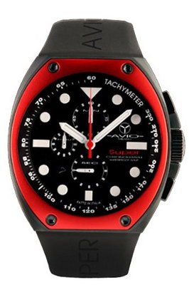 SA BK 2001 Super Tonneau Black PVD Steel Case Aluminum Interchangeable Bezel Luminous Chrono Tachymeter