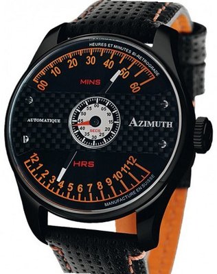 Azimuth Round-1 Heures et Minutes Bi-Retrograde