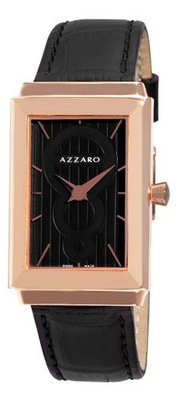 Azzaro AZ2061.52BB.000 Legand Rectangular Rose PVD Black Dial