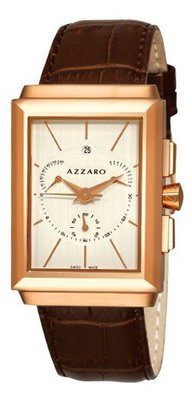 Azzaro AZ2061.53AH.000 Legend Rectangular Chrono RectangularWhite Face Rose PVD