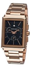 Azzaro AZ2061.53BM.000 Legand Rectangular Chronograph Rose PVD Black Dial