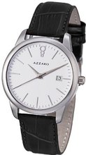 Azzaro New Legend Round Black Leather Strap Swiss Made AZ2040.12AB.000