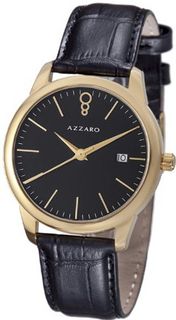 Azzaro New Legend Round Gold Tone Black Dial Swiss Made AZ2040.62BB.000