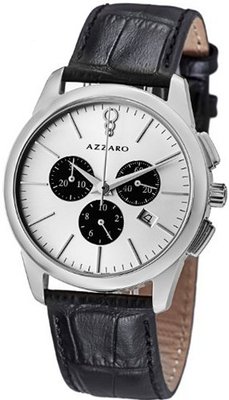 Azzaro New Legend Round Silver Dial Swiss Made Chronograph AZ2040.13SB.000