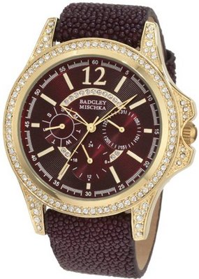 Badgley Mischka BA/1184PRPR Swarovski Crystals Accented Multi Function Gold-Tone