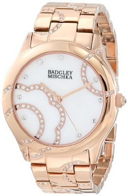 Badgley Mischka BA/1208MPRG Swarovski Crystal Accented Rose-Gold Tone Bracelet