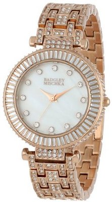 Badgley Mischka BA/1222WMRG Swarovski Crystal Accented Rose Gold-Tone Bracelet