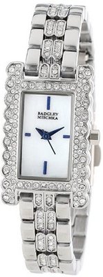 Badgley Mischka BA/1269WMSB Swarovski Crystal Accented Silver-Tone Bracelet