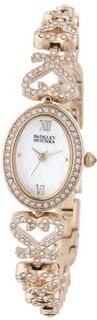 Badgley Mischka BA/1304WMGB Swarovski Crystal Accented Oval Gold-Tone Bracelet
