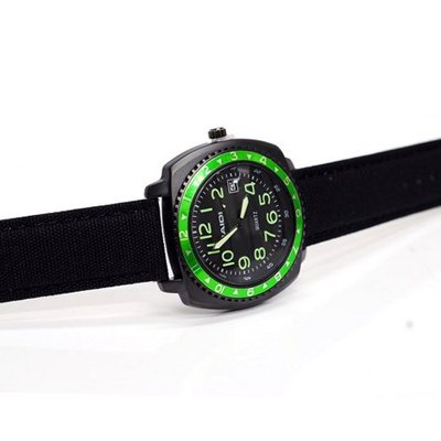 Baidi BBD-72039B Leather Strap "Easy Reader" Dial Black Calendar Display