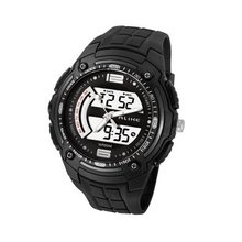 Baidi BBD-AK1280B Analog - Digital Sport Silver-Tone Black Strap Multi-Function -Waterproof