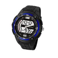 Baidi BBD-AK1280BL Black Rubber Strap Analog-Digital Blue Tone Sport Wrist