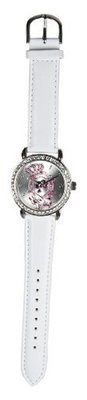Barbie Girls White Strap Analogue 25100IL With Stone Set Case