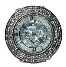 4 Row Black Cz, Gun Metal Black Mega Bling Dress 60mm Case