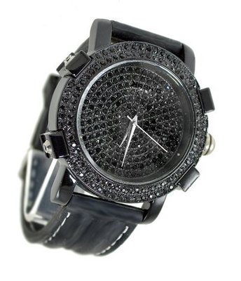 Black on Black Ice Out 58mm Bezel Black Sports Strap