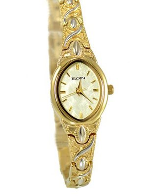 Elegant Ladies Elgin Gold Tone Dress 21mm Bezel