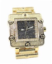 Gold Tone Retro Diamond Accent 51x51mm Case By Bargain-Diamonds