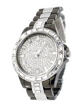 Hip Hop Ice Out Clubbing 62mm Crystal Bezel 2 Tone Link Bracelet