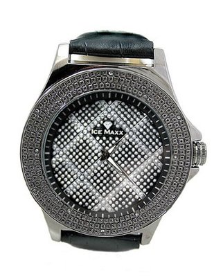 Ice Maxx Gunmetal Black Hiphop Dress with 53mm Bezel Diamond Accents