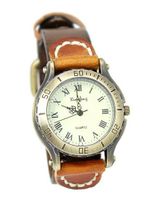 Ladies Casual 40mm Case Brown & Tan Leather Strap