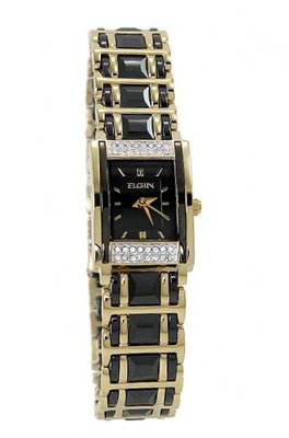 Ladies Elgin Ceramic Gold Tone Dress 23mm Bezel