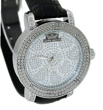 Ladies Heart Silver Tone 37mm Diamond Accent